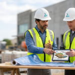 California contractor learning about a Stormwater Pollution Prevention Plan (SWPPP) with a construction compliance consultant.
